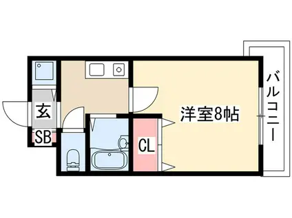 LUMINOUS TSURUMAKOEN(1K/7階)の間取り写真