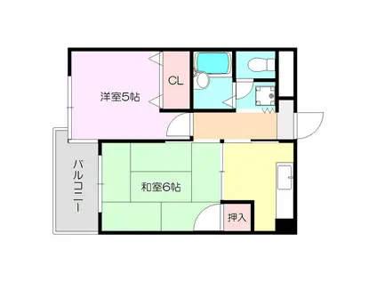 アイバレー新大阪(2K/6階)の間取り写真