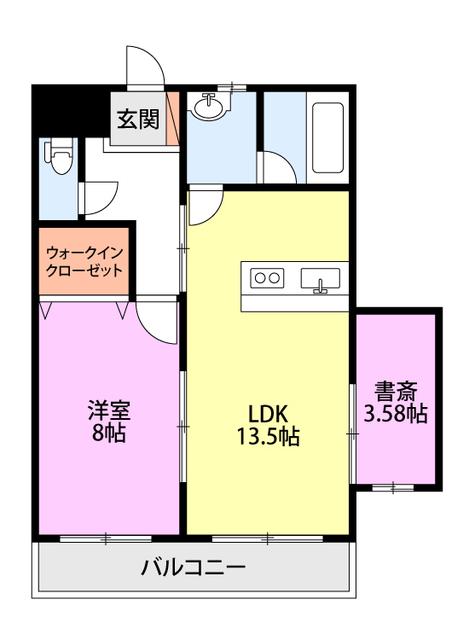 ラフレシール(1SLDK/3階)の間取り写真