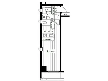 ベスト伊勢佐木長者町(ワンルーム/4階)の間取り写真