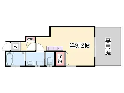 CS CUBE(ワンルーム/1階)の間取り写真