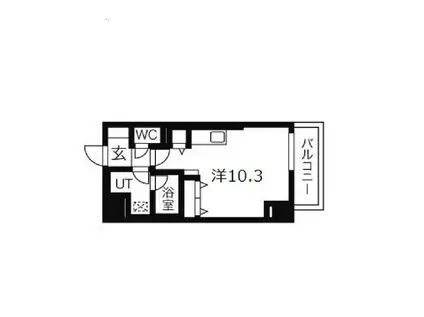 バロンドール(ワンルーム/5階)の間取り写真