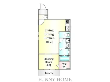 パールメゾン(1LDK/1階)の間取り写真