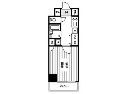 エスコート両国(1K/3階)の間取り写真
