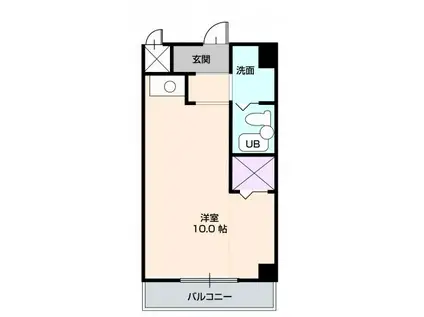 サニーコート岡町(ワンルーム/4階)の間取り写真