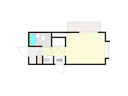 ウインベルソロ木場(ワンルーム/4階)の間取り写真