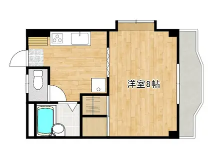 国分ロイヤルハイツ(1K/5階)の間取り写真