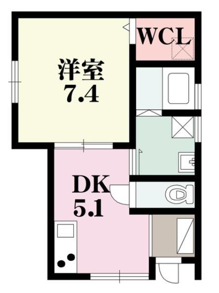 RENBO HOUSE(1DK/1階)の間取り写真