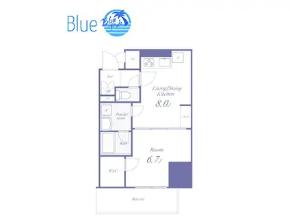 ラフィシア関内(1LDK/9階)の間取り写真