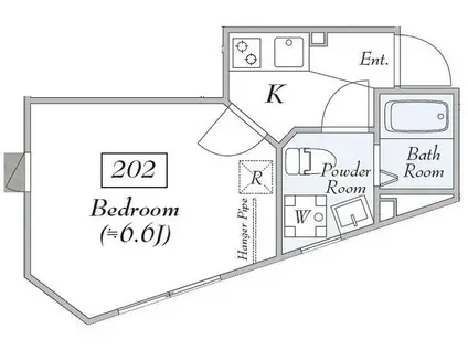 BOOKMARK東伏見(1K/2階)の間取り写真