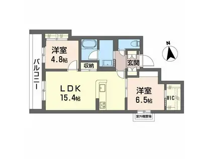 シャーメゾン 東雲 子育て支援(2LDK/2階)の間取り写真