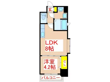 POLARIS(1LDK/3階)の間取り写真