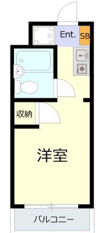サンホワイト磯子(ワンルーム/3階)の間取り写真