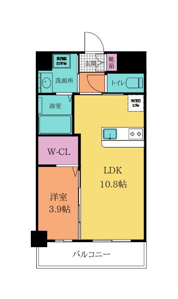 グランジャー小倉(1LDK/5階)の間取り写真