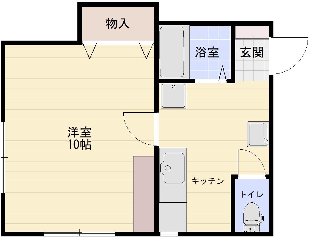 リフレイン八橋(1K/2階)の間取り写真