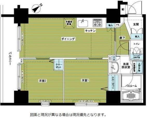 ZOOM銀座2丁目THIRD(2DK/9階)の間取り写真