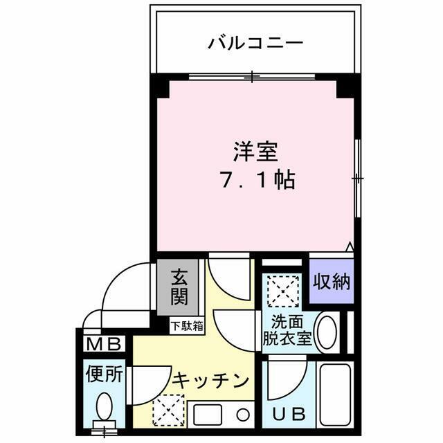 パルホームズ(1K/3階)の間取り写真
