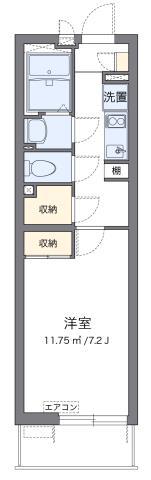 クレイノ港北II(1K/3階)の間取り写真