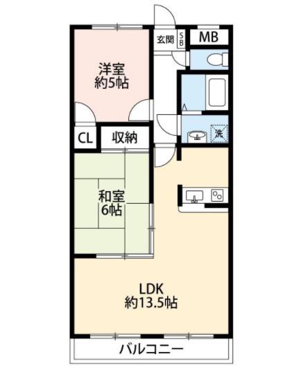 プリモディーネ(2LDK/3階)の間取り写真