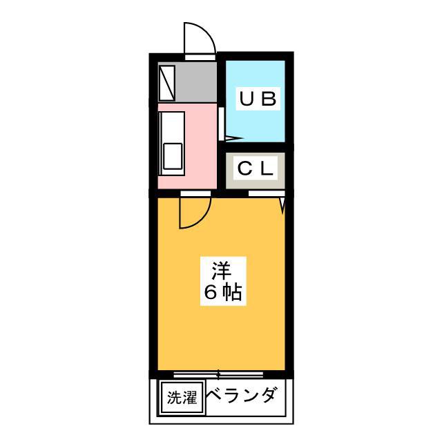 ホワイトパレス(1K/2階)の間取り写真