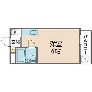 神栄ハイツ(ワンルーム/2階)の間取り写真