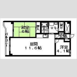 アートサイドテラス(2LDK/2階)の間取り写真