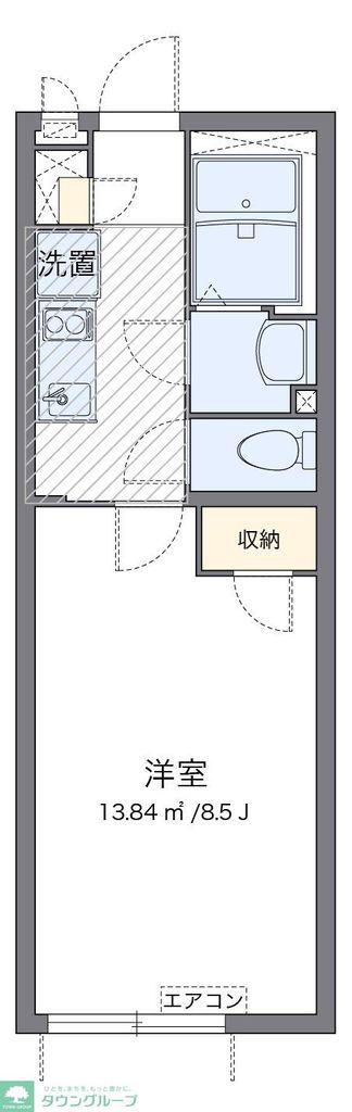 クレイノPOCKET PARK(1K/1階)の間取り写真