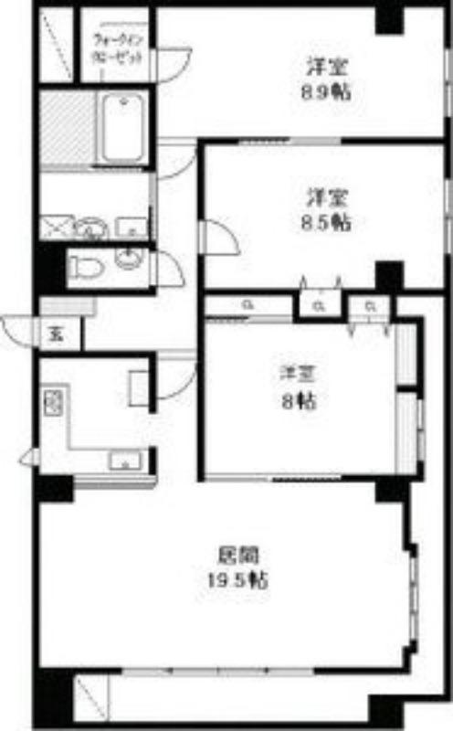 フォレストハイムN18(3LDK/9階)の間取り写真