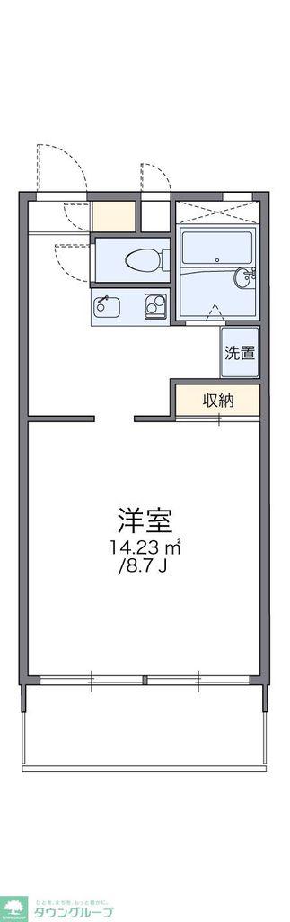 レオパレス井野(1K/3階)の間取り写真