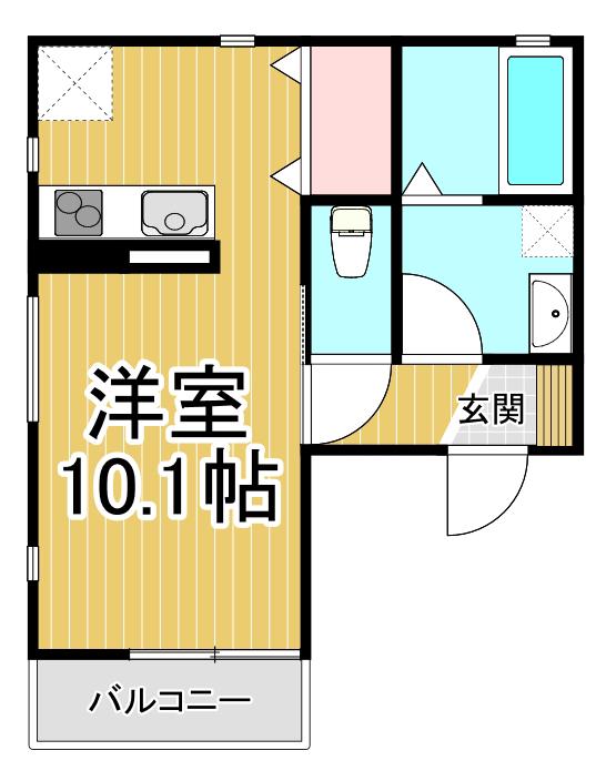 グランメール鳴尾町(ワンルーム/1階)の間取り写真