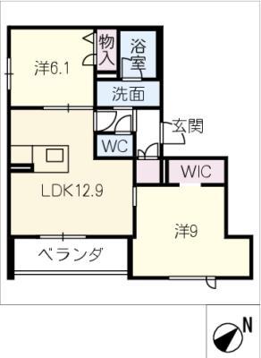 プレミール栄(2LDK/3階)の間取り写真