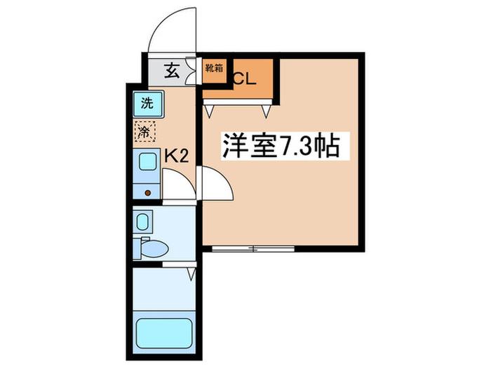 NEXIA海老名(1K/1階)の間取り写真