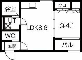 F ASECIA 日の出(1LDK/3階)の間取り写真