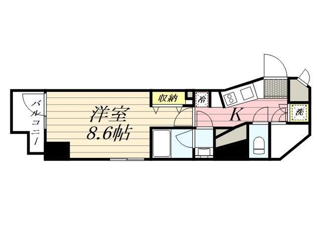 GRANPASEO麻布十番 グランパセオ麻布十番(1K/12階)の間取り写真