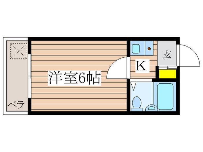 中野ハイツ(1K/1階)の間取り写真