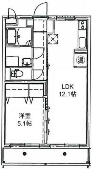 ユーミーマンションバウムI号館(1LDK/2階)の間取り写真