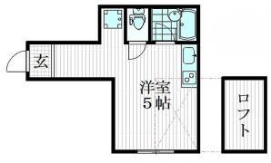 雑色ラシス(ワンルーム/1階)の間取り写真