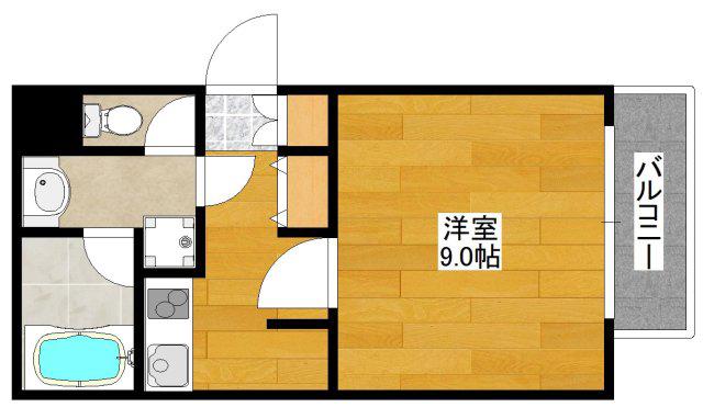 アスール江坂(1K/7階)の間取り写真