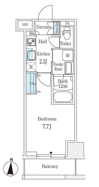 ラティエラ練馬(1K/6階)の間取り写真