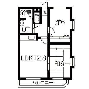 サンブルーム(2LDK/2階)の間取り写真