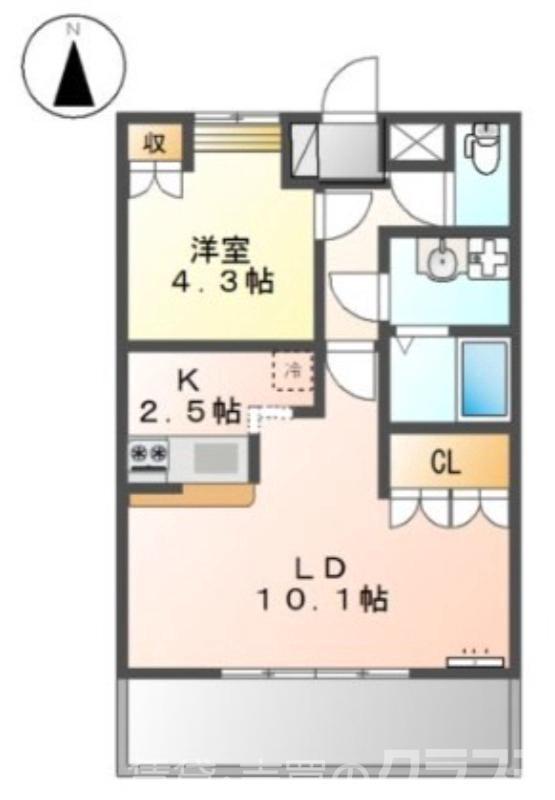 グレイスヒル・アート(1LDK/2階)の間取り写真