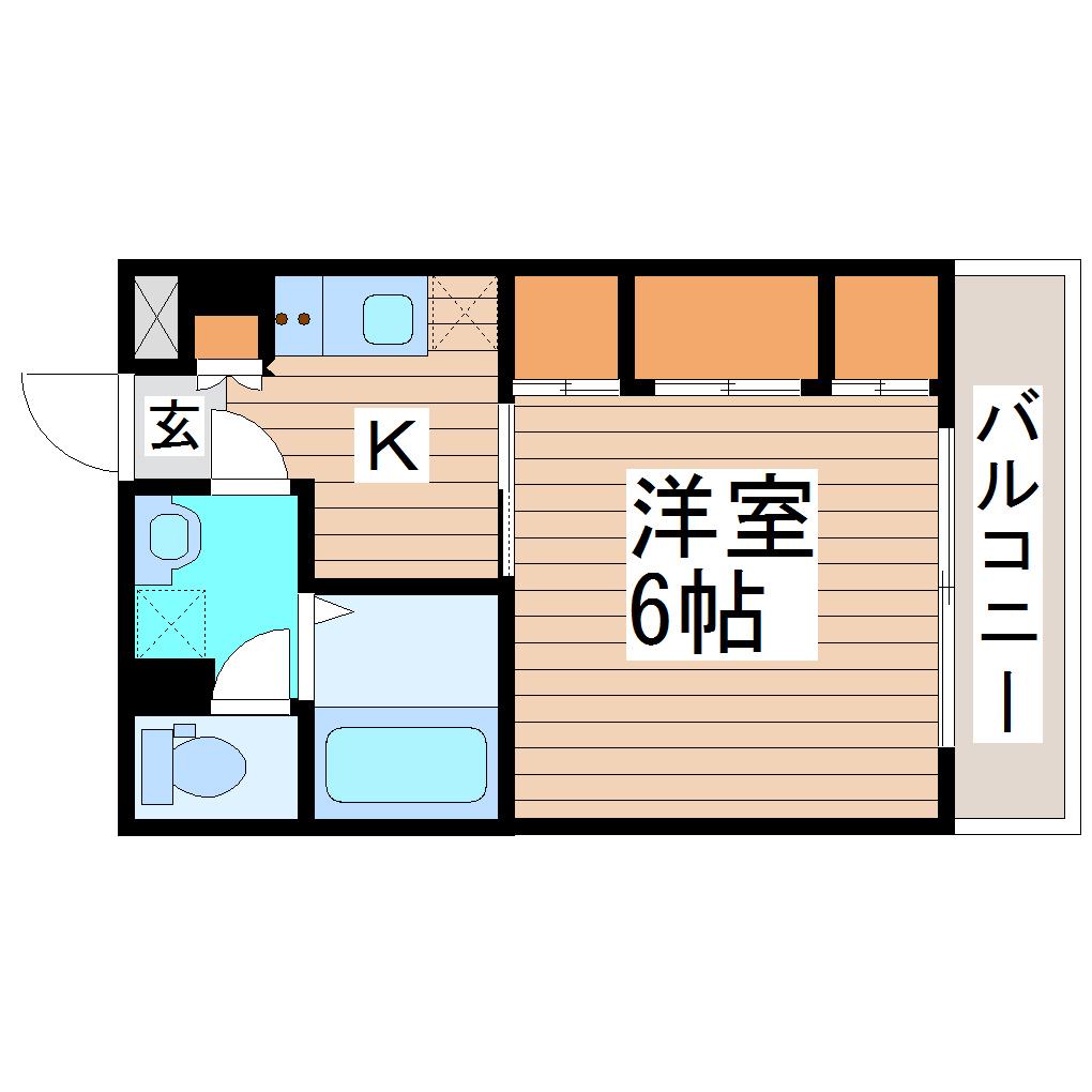 LALLURE(1K/2階)の間取り写真