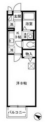 メゾンリラ(1K/2階)の間取り写真