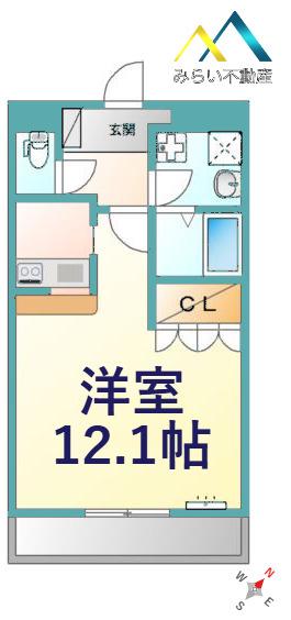 日向セントラルコート(ワンルーム/5階)の間取り写真
