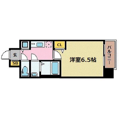 プレサンス梅田東アルファ(1K/9階)の間取り写真
