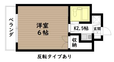 エトワール宇都宮第3(1K/4階)の間取り写真