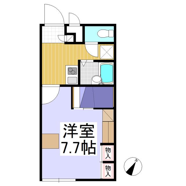 レオパレスフォレスト(1K/1階)の間取り写真