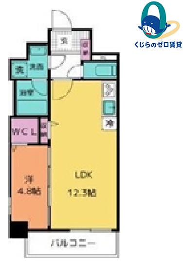 ブルジュ385パークアベニュー(1LDK/3階)の間取り写真