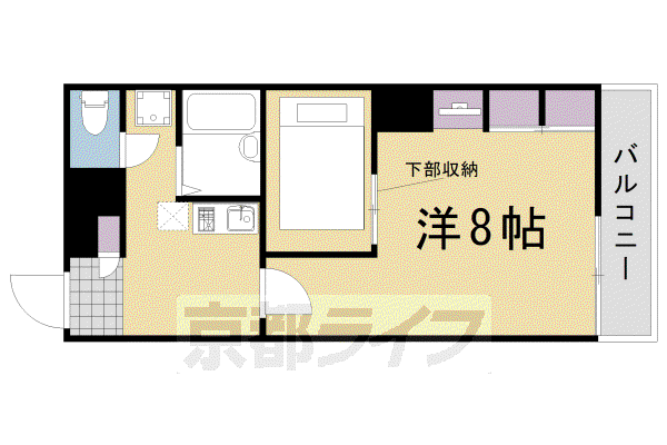 レオパレスFOREST桂坂(1K/3階)の間取り写真
