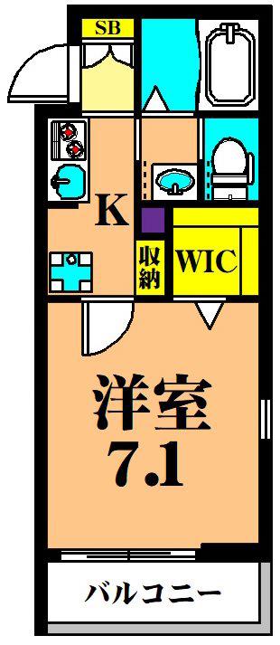 ALLURE渋谷本町(1K/2階)の間取り写真
